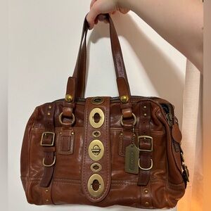 Coach Legacy Lily Xl Cognac Brown Bag
